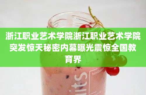 浙江职业艺术学院浙江职业艺术学院突发惊天秘密内幕曝光震惊全国教育界