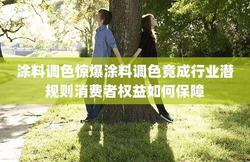 涂料调色惊爆涂料调色竟成行业潜规则消费者权益如何保障