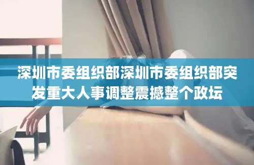 深圳市委组织部深圳市委组织部突发重大人事调整震撼整个政坛