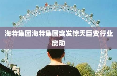 海特集团海特集团突发惊天巨变行业震动