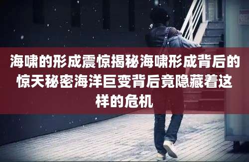 海啸的形成震惊揭秘海啸形成背后的惊天秘密海洋巨变背后竟隐藏着这样的危机