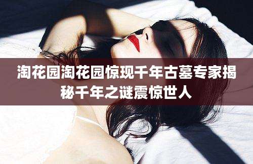 淘花园淘花园惊现千年古墓专家揭秘千年之谜震惊世人