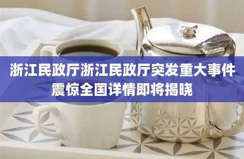 浙江民政厅浙江民政厅突发重大事件震惊全国详情即将揭晓