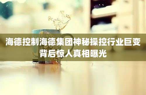 海德控制海德集团神秘操控行业巨变背后惊人真相曝光