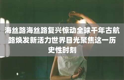 海丝路海丝路复兴惊动全球千年古航路焕发新活力世界目光聚焦这一历史性时刻