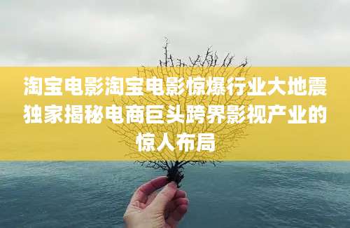 淘宝电影淘宝电影惊爆行业大地震独家揭秘电商巨头跨界影视产业的惊人布局