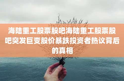 海陆重工股票股吧海陆重工股票股吧突发巨变股价暴跌投资者热议背后的真相