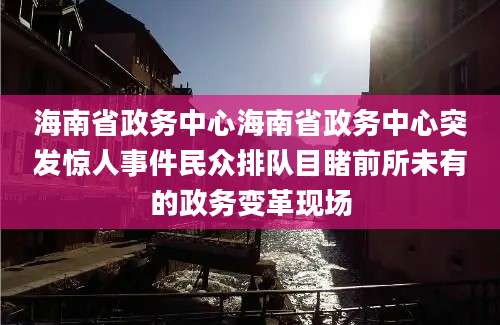 海南省政务中心海南省政务中心突发惊人事件民众排队目睹前所未有的政务变革现场