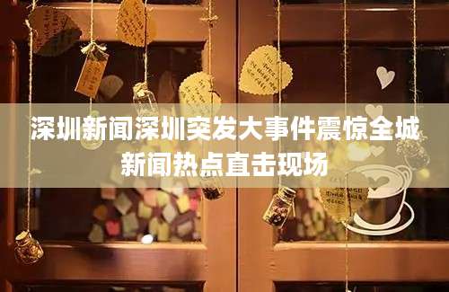 深圳新闻深圳突发大事件震惊全城新闻热点直击现场