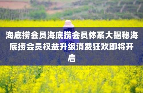 海底捞会员海底捞会员体系大揭秘海底捞会员权益升级消费狂欢即将开启