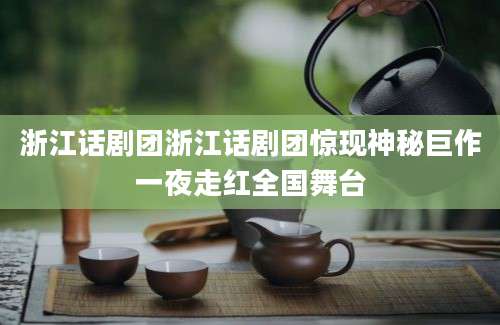 浙江话剧团浙江话剧团惊现神秘巨作一夜走红全国舞台
