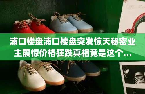 浦口楼盘浦口楼盘突发惊天秘密业主震惊价格狂跌真相竟是这个...