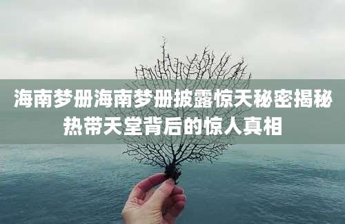海南梦册海南梦册披露惊天秘密揭秘热带天堂背后的惊人真相