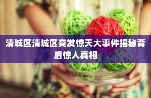 清城区清城区突发惊天大事件揭秘背后惊人真相