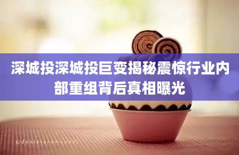 深城投深城投巨变揭秘震惊行业内部重组背后真相曝光
