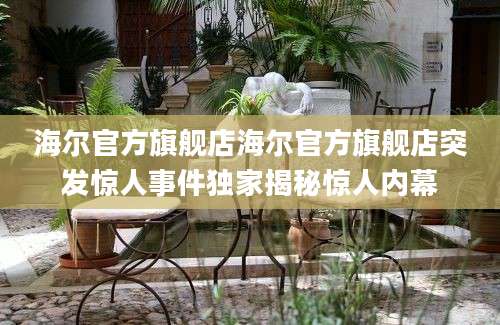 海尔官方旗舰店海尔官方旗舰店突发惊人事件独家揭秘惊人内幕