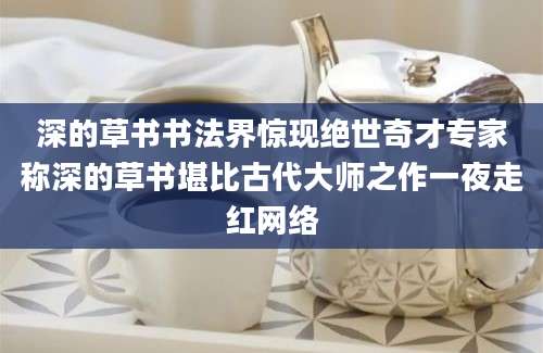 深的草书书法界惊现绝世奇才专家称深的草书堪比古代大师之作一夜走红网络
