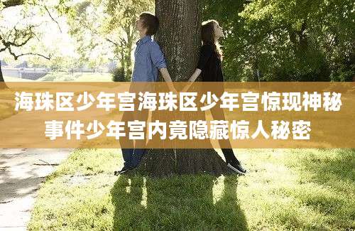 海珠区少年宫海珠区少年宫惊现神秘事件少年宫内竟隐藏惊人秘密
