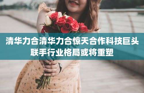 清华力合清华力合惊天合作科技巨头联手行业格局或将重塑