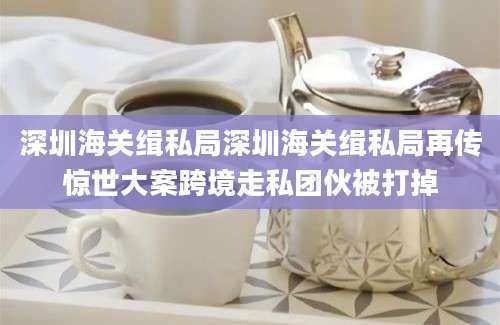 深圳海关缉私局深圳海关缉私局再传惊世大案跨境走私团伙被打掉