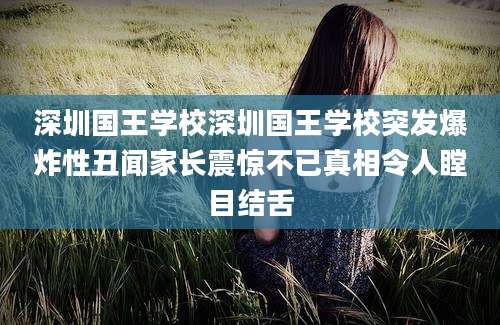 深圳国王学校深圳国王学校突发爆炸性丑闻家长震惊不已真相令人瞠目结舌