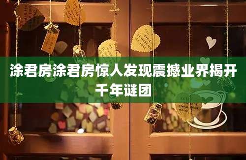 涂君房涂君房惊人发现震撼业界揭开千年谜团