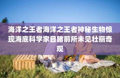 海洋之王者海洋之王者神秘生物惊现海底科学家目睹前所未见壮丽奇观