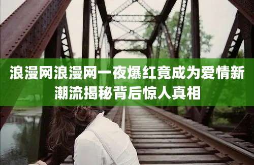 浪漫网浪漫网一夜爆红竟成为爱情新潮流揭秘背后惊人真相