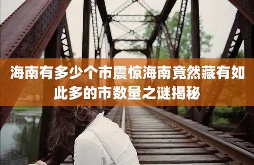海南有多少个市震惊海南竟然藏有如此多的市数量之谜揭秘