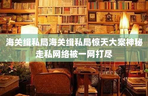海关缉私局海关缉私局惊天大案神秘走私网络被一网打尽