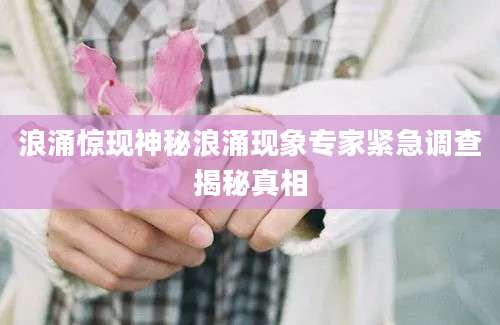 浪涌惊现神秘浪涌现象专家紧急调查揭秘真相