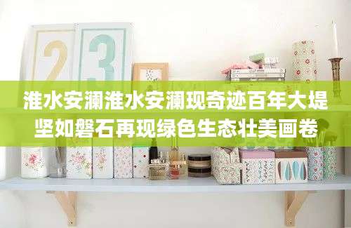 淮水安澜淮水安澜现奇迹百年大堤坚如磐石再现绿色生态壮美画卷