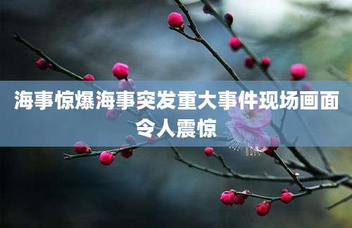 海事惊爆海事突发重大事件现场画面令人震惊